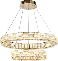 Люстра подвесная ЛЕД с пультом Габбана (Gabbana) 4014/03/02P Stilfort прозрачная на 1 лампу, основание золотое в стиле современный кольца с пультом Люстра подвесная ЛЕД с пультом Габбана (Gabbana) 4014/03/02P Stilfort прозрачная на 1 лампу, основание золотое в стиле современный кольца с пультом